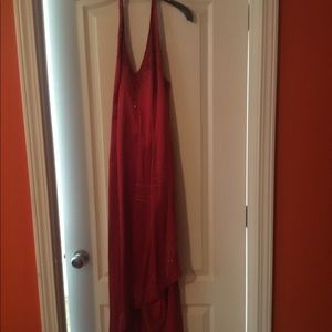 Beautiful Red Satin Long Dress